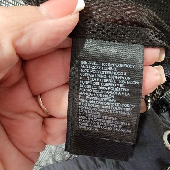 The North Face black Hooded windbreaker jacket Size L hyvent Nylon - Picture 5 of 13